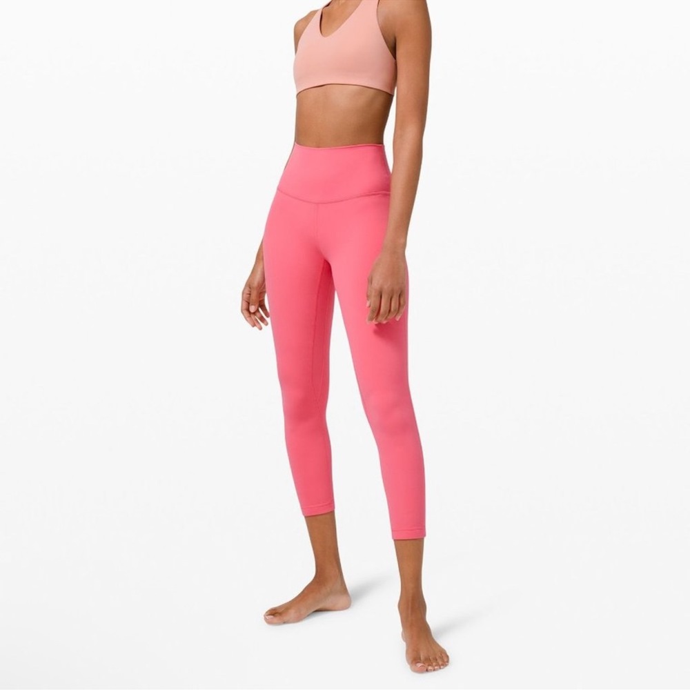 lululemon Align High Rise Pant Leggings Guava Pink Pocket Stretch Sz 8